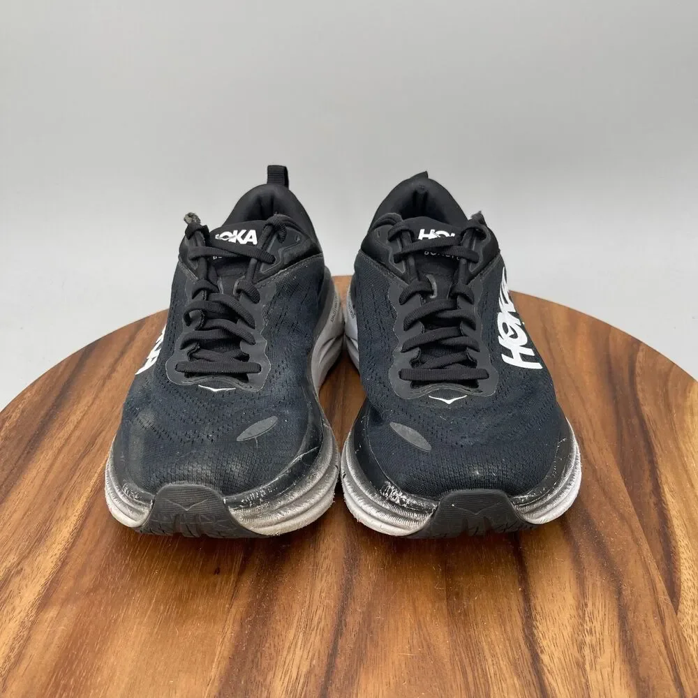 Hoka One One Bondi 8 Shoes Womens Size 8.5 D Black Running Comfort Walking Gym